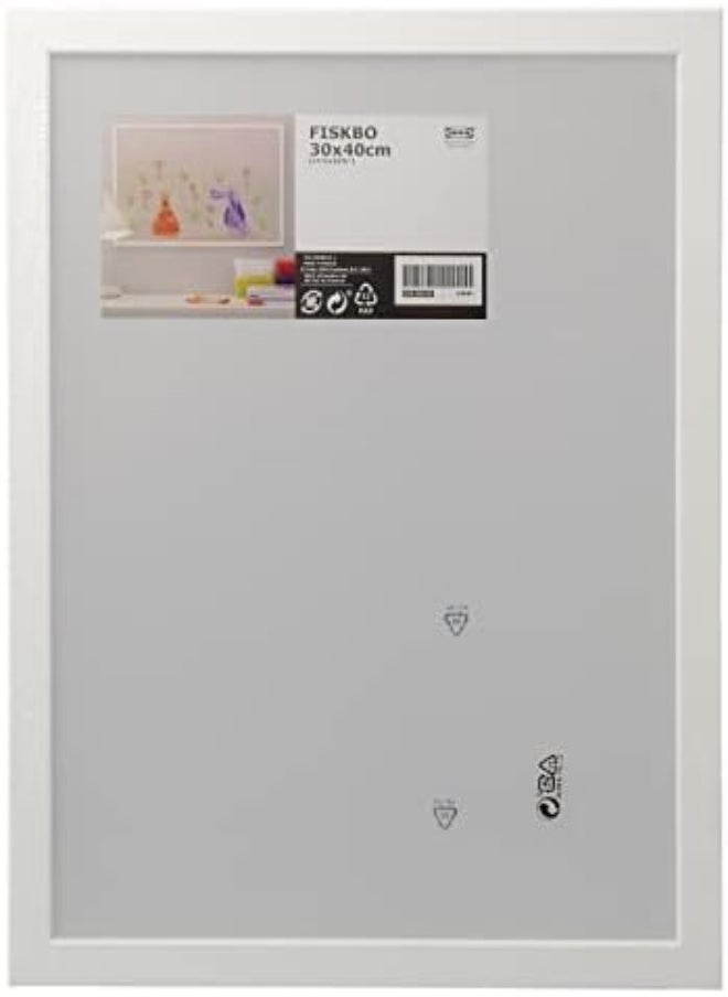 AKDC - Ikea Fiskbo Large Photo Poster Frames, White, 30X40 Centimetres, 103.003.95 - Set Of 8 - Image 1