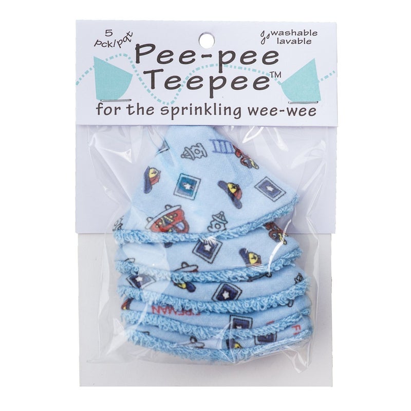 Beba Bean Pee Pee Teepee Firedog Blue 5 Pieces Baby boy Pee Shield Babyboy Essentials peepeeeteepee Baby boy Diaper Cover for Boys Teepee Pee Shield Pee Covers - Image 2