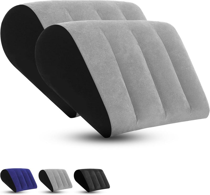 Prosixtoy Portable Inflatable Wedge Pillow for Traveling - 2 Pack Body Positioner for Body Support,18in Adjustable Sleeping Cushion,Lightweight Bed Leg Elevation Partner Support Camping Pillows,Fast Inflation - Image 1