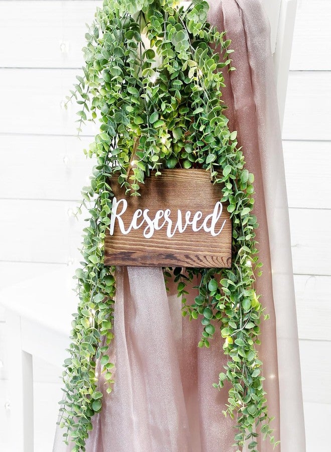 JINGHANGER 8 PCS Hanging Wooden Reserved Signs Rustic Reserved Seating Signs for Weddings Special Events Chairs Chair Hanging Sign Church Pews Restaurant Doorways - Image 4