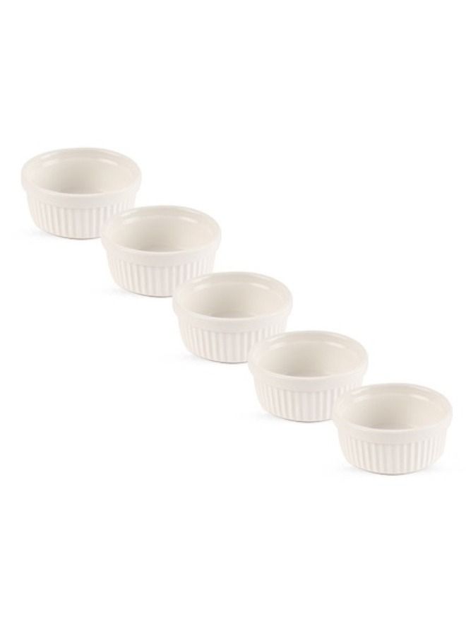 5-Piece Mini Sauce Dish White  - Image 1