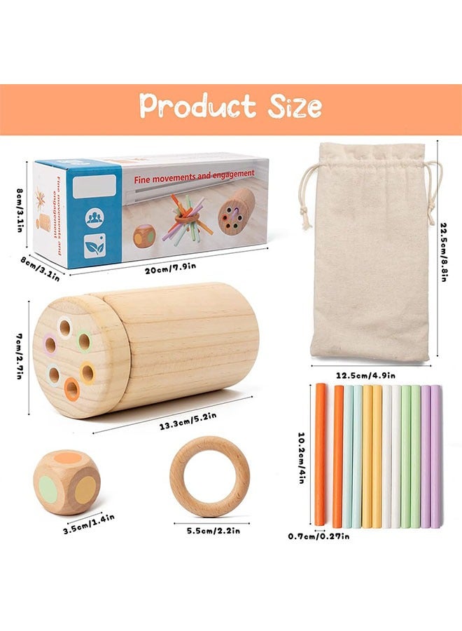 Montessori Toddler Toys, fine motor skill toys, Natural Wood Educational Sorting Toy, sensory toys, wooden color matching toys for toddlers - Image 2