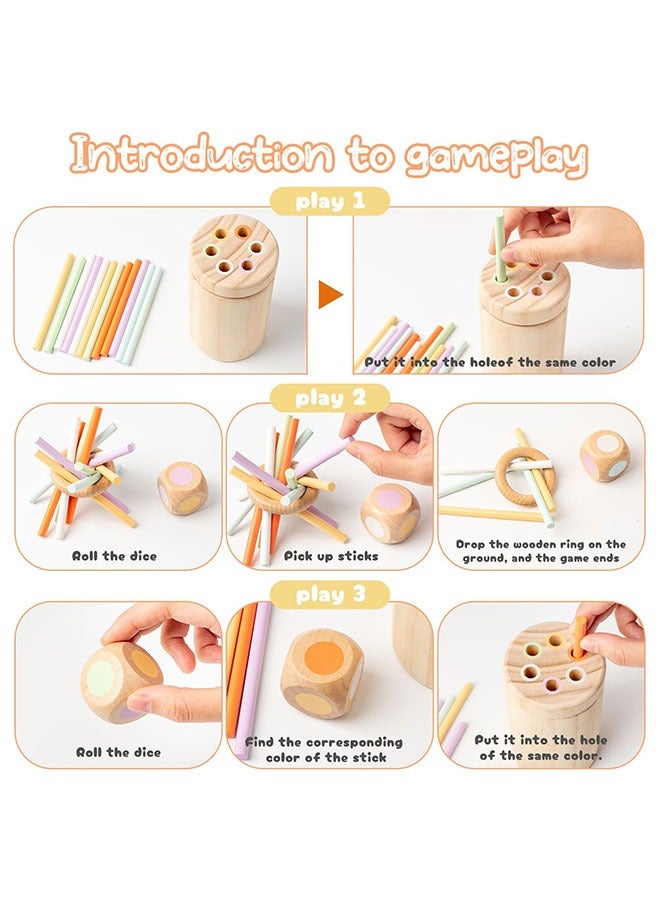 Montessori Toddler Toys, fine motor skill toys, Natural Wood Educational Sorting Toy, sensory toys, wooden color matching toys for toddlers - Image 4