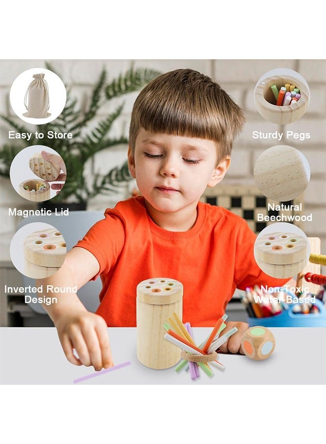 Montessori Toddler Toys, fine motor skill toys, Natural Wood Educational Sorting Toy, sensory toys, wooden color matching toys for toddlers - Image 5