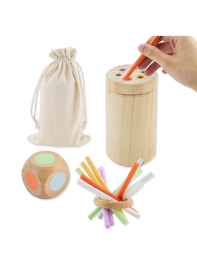 Montessori Toddler Toys, fine motor skill toys, Natural Wood Educational Sorting Toy, sensory toys, wooden color matching toys for toddlers - Image 1