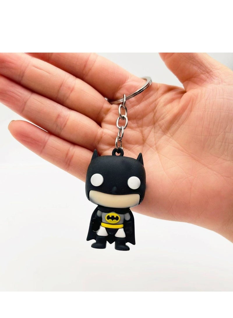 DC Batman Superhero Keychain - Sleek Black Design