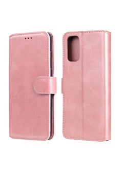 HuHa Case Cover For OPPO A52 / A72 / A92 Classic Calf Texture PU + TPU Horizontal Flip Leather Case, with Holder & Card Slots & Wallet Rose Gold 
