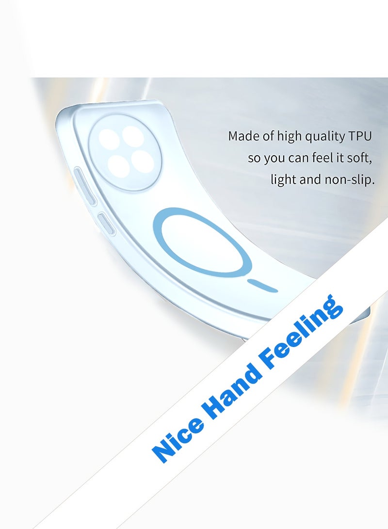 Wtech OnePlus 13R 5G 2025 Hybrid Translucent Magsafe with Magnetic Charging Raised Camera Lips Elegant Look Case Cover (MCMPMN) - Sky Blue - Image 3