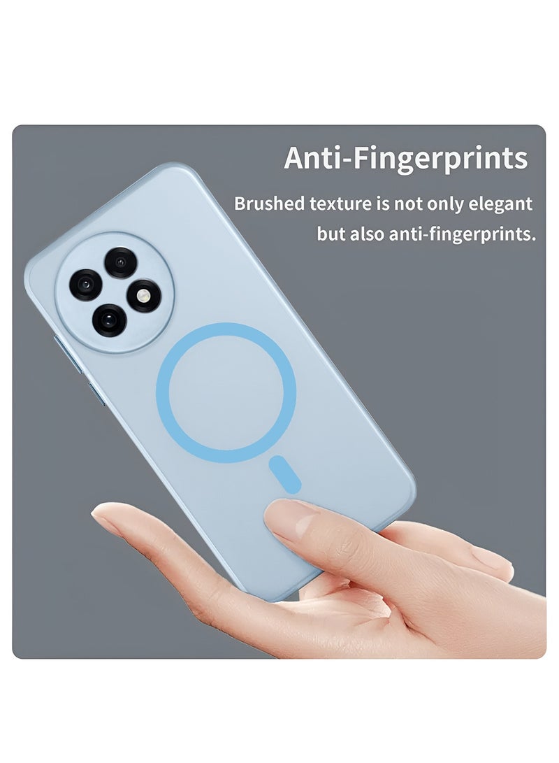 Wtech OnePlus 13R 5G 2025 Hybrid Translucent Magsafe with Magnetic Charging Raised Camera Lips Elegant Look Case Cover (MCMPMN) - Sky Blue - Image 4