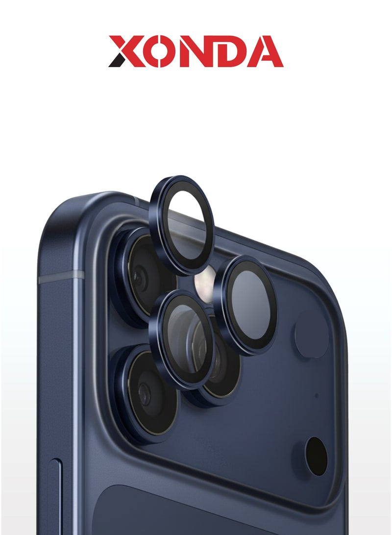 Xonda IPhone 17 Pro/Pro Max Camera Lens Protector, Blue Color - HD Clarity, Easy and Precise Installation, Scratch Resistant,2-Pieces . - Image 1