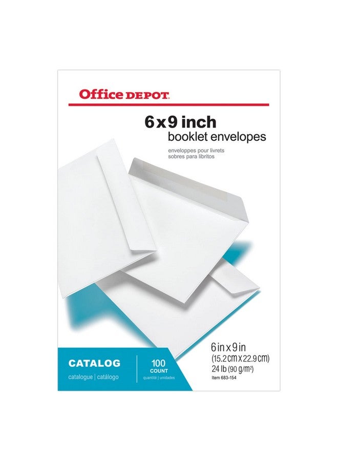 أوفيس ديبوت مظاريف كتيبات، 6 بوصة × 9 بوصة، بيضاء، علبة بها 100 مظاريف، 77326 - Image 4