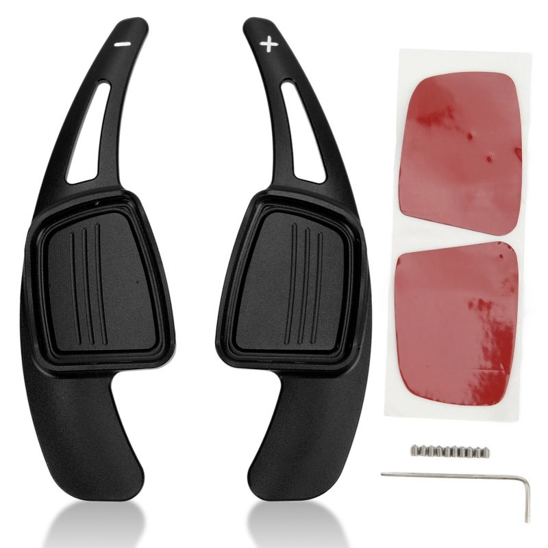 Steering Wheel Shifter Extension Aluminum Alloy Red Shift Paddle - Anti-Slip Matte Texture for A1 A6L A4L S5 - Image 1