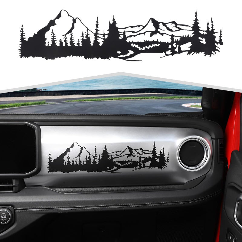 Glove Box Vinyl Decal Dashboard Sticker Compatible with Jeep Wrangler JL JLU 20182024 Gladiator JT Truck Mountain Scene