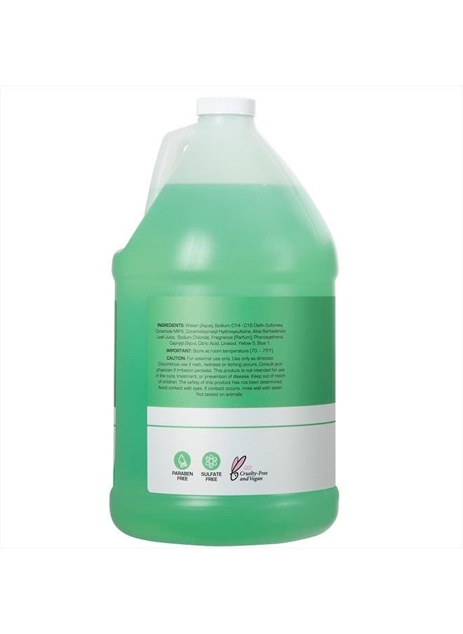 ginger lily farms - Club & Fitness Moisturizing Shampoo for All Hair Types, 100% Vegan & Cruelty-Free, Aloe Vera Scent, 1 Gallon (128 fl oz) Refill - Image 1