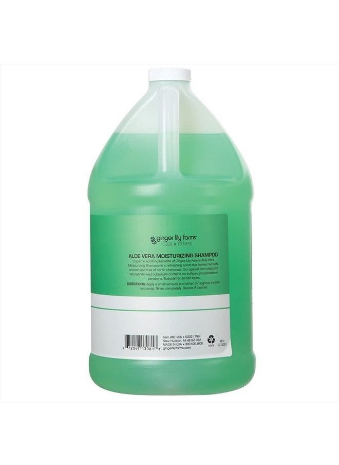 ginger lily farms - Club & Fitness Moisturizing Shampoo for All Hair Types, 100% Vegan & Cruelty-Free, Aloe Vera Scent, 1 Gallon (128 fl oz) Refill - Image 1