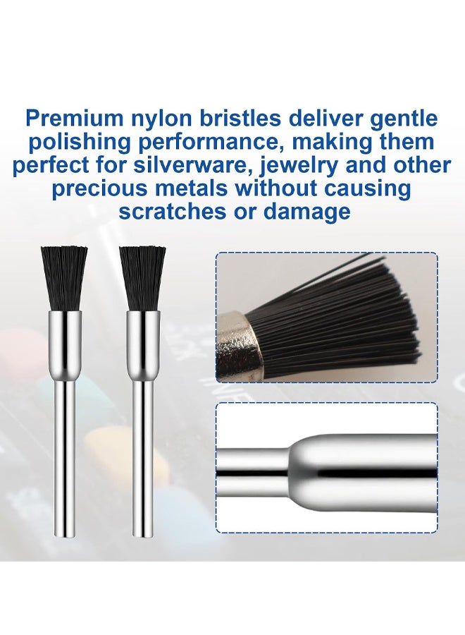 2Pcs 3MM Shank Nylon Mini Rotary Drill Brush Of For Electric Grinder, Electric Drill, Hanging Grinder - Image 2