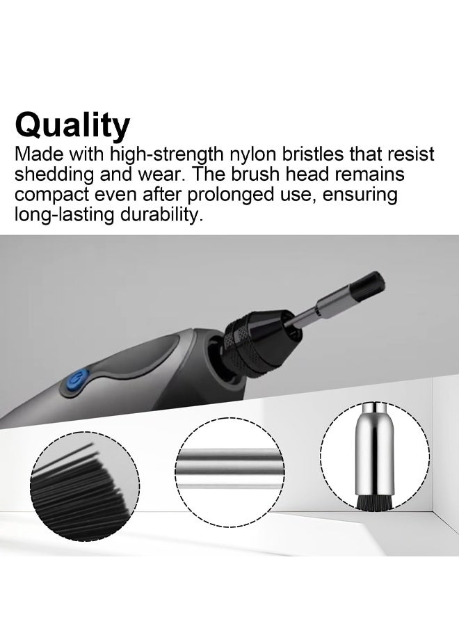 2Pcs 3MM Shank Nylon Mini Rotary Drill Brush Of For Electric Grinder, Electric Drill, Hanging Grinder - Image 3