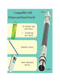 Generic Adjustable Dual Head Pencil Extender Holder Pencil Lengthener Pencil Saver Eco Friendly for Art Craft Hobby School Office Makeup Pencil Eyeliner Color Pencil Sketch Write Drawing Tool-1 PCS  - Image 2