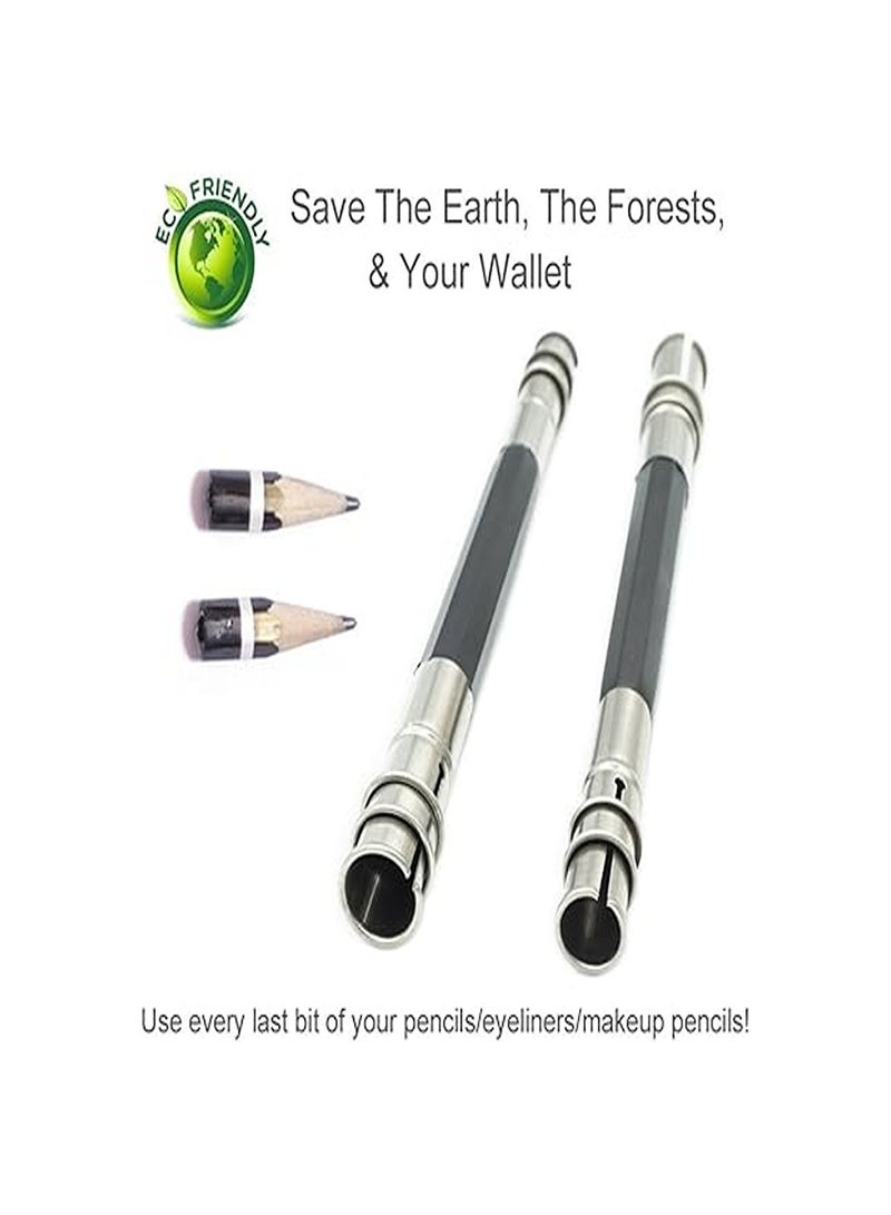 Adjustable Dual Head Pencil Extender Holder Pencil Lengthener Pencil Saver Eco Friendly for Art Craft Hobby School Office Makeup Pencil Eyeliner Color Pencil Sketch Write Drawing Tool-1 PCS - Image 4