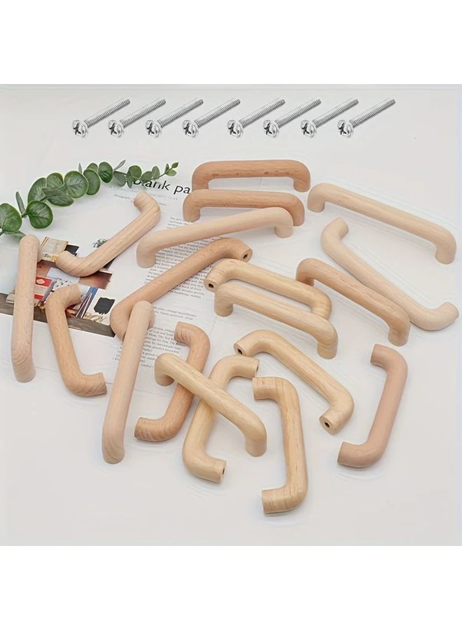 قطعتان من مقابض أدراج خشب صلب بمسافة ثقوب 128 مم مع براغي نحاسية قديمة الطراز - Image 5