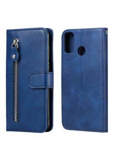 زبون جراب لهاتف Huawei Honor 9X Lite جراب جلدي أنيق من جلد العجل بسحاب أفقي مع حامل وفتحات للبطاقات ووظيفة المحفظة  - Image 1