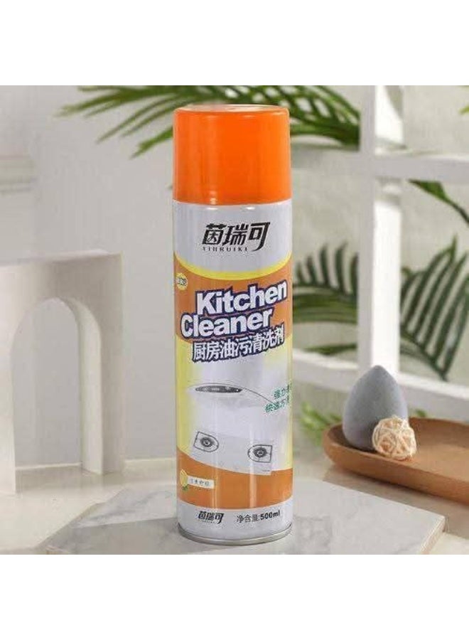 Multi-purpose foaming cleaner, kitchen cleaning spray, oil and grease stain remover, chimney cleaner spray, bubble cleaner, multi-purpose foaming grease remover spray for kitchen, bubble cleaner spray - Image 1