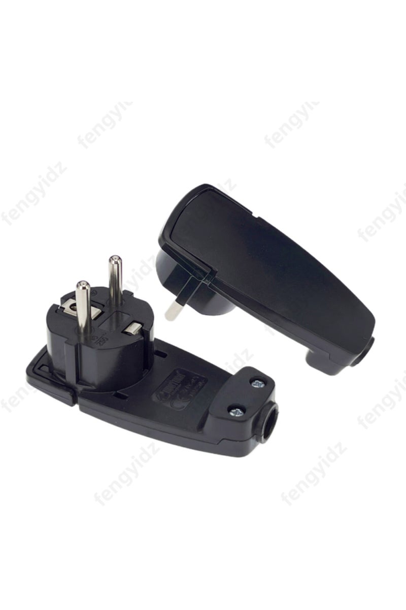 إيروريكس قطعتان من قابس شوكو الأبيض المائل المسطح، قابس شوكو مسطح 250 فولت (16 أمبير)، قابس شوكو، شوكو - Image 2