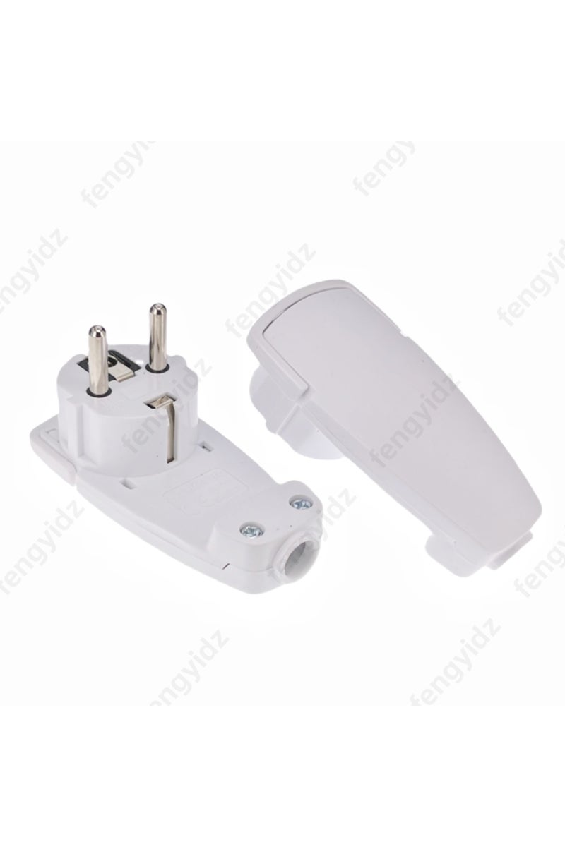 إيروريكس قطعتان من قابس شوكو الأبيض المائل المسطح، قابس شوكو مسطح 250 فولت (16 أمبير)، قابس شوكو، شوكو - Image 3