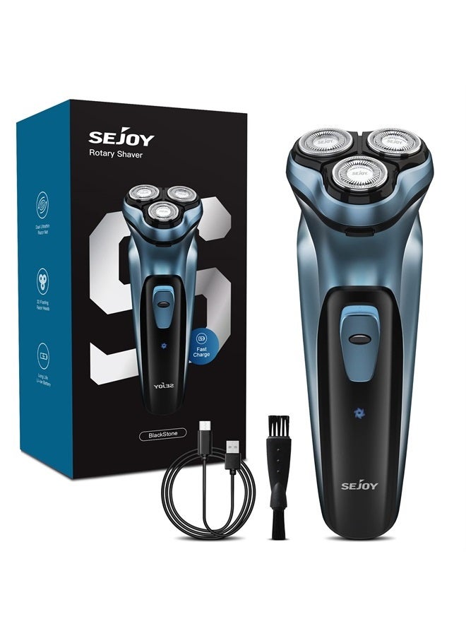 SEJOY Electric Razor for Men, Mens Electric Shavers, Rechargeable Electric Razor Shaving Machines, with Pop-up Trimmer, 1 Hour Fast Charging, 3D Floating Head, LCD Power Indicator - Image 1
