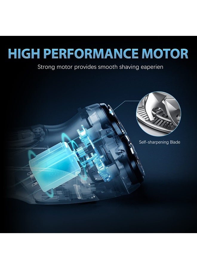 SEJOY Electric Razor for Men, Mens Electric Shavers, Rechargeable Electric Razor Shaving Machines, with Pop-up Trimmer, 1 Hour Fast Charging, 3D Floating Head, LCD Power Indicator - Image 4