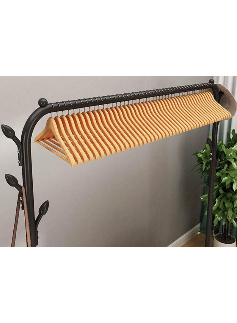 DubaiGallery Clothes Rack Metal Garment Racks Heavy Duty Indoor Bedroom Cool Clothing Hanger with Top Rod and Lower Storage Shelf high Storage Rack  - Image 4
