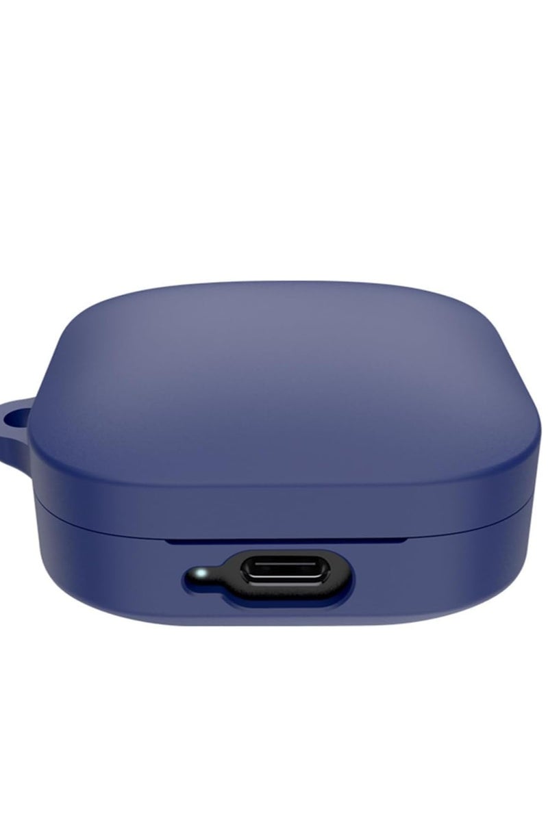 Silicone Cover Case Compatible with Redmi Buds 6 Active Portable Protective Case Cover With Keychain For Redmi Buds 6 Active (Blue) - Image 1