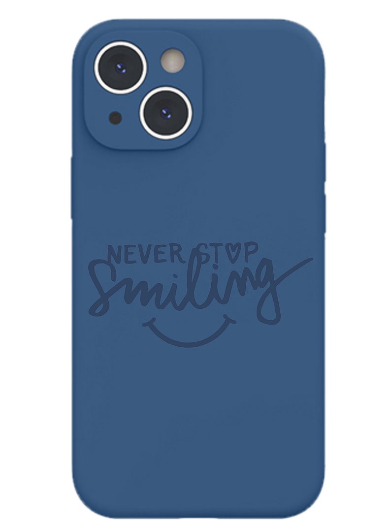 Theodor Protective Slim Fit Case Liquid Silicone Cover with Full Body Protection Anti-Scratch Shockproof Case For iPhone 13 Blue  - Nirvana - Image 1