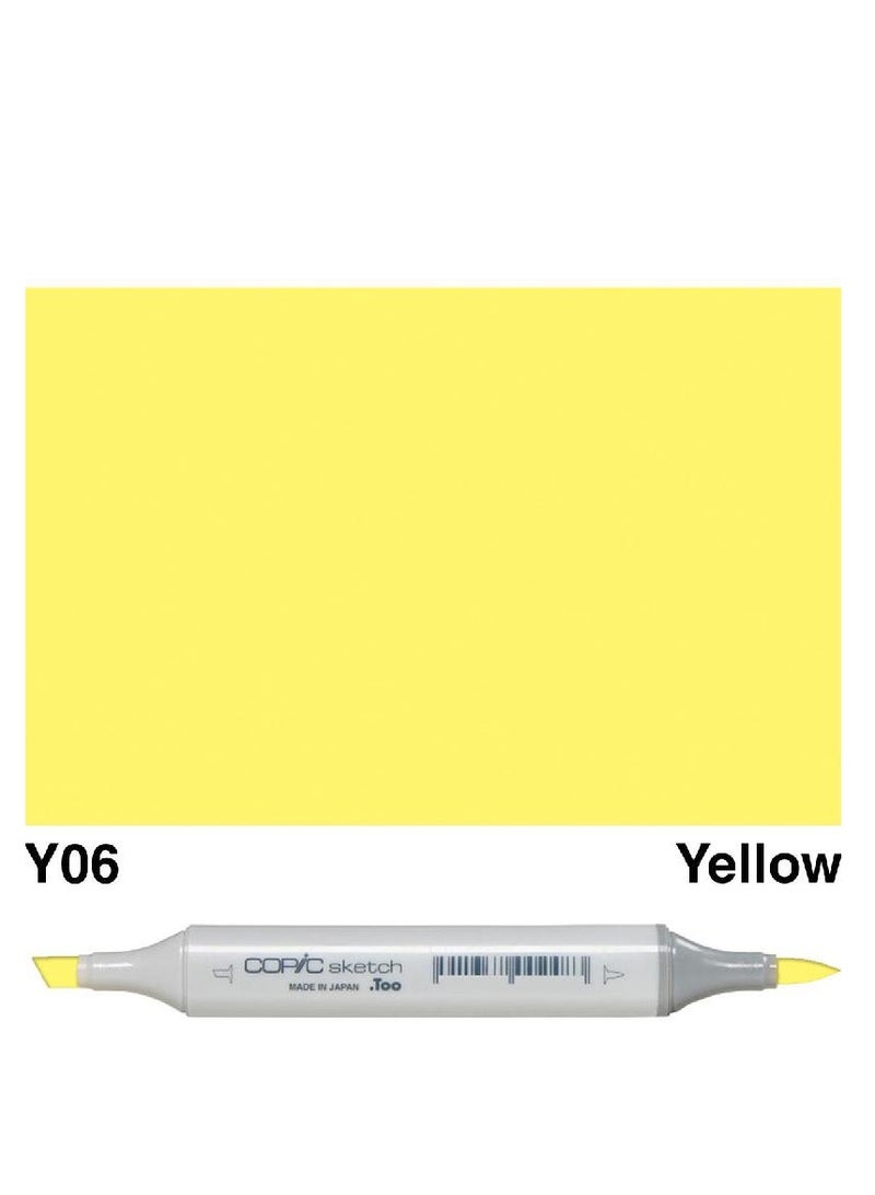 Sketch Y-06 Graphic Art Marker Yellow Twin Tip