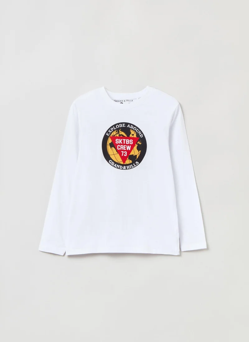 Ovs Ovs Grand&Hills Long-Sleeved T-Shirt With Trekking Print