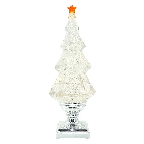 فانوس كرة الثلج شجرة عيد الميلاد من DRomance مع موسيقى وإضاءة LED