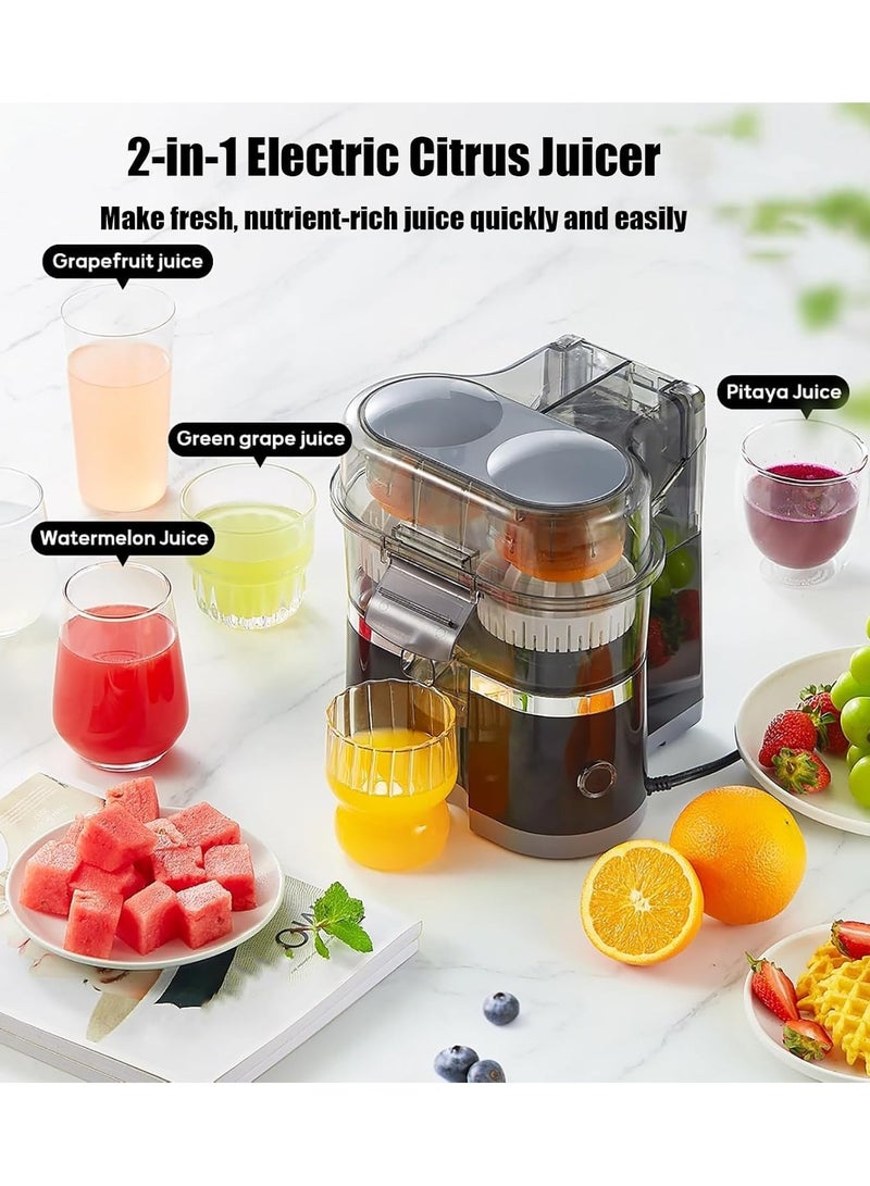 DubaiGallery Dual-Head Electric Citrus Juicer, Rechargeable Juicer Machine with USB Charging & Cleaning Brush, Portable Lemon Squeezer for Fresh Orange, Lemon, Lime, Kiwi, Grapefruit, Easy to Clean & Use  - Image 3