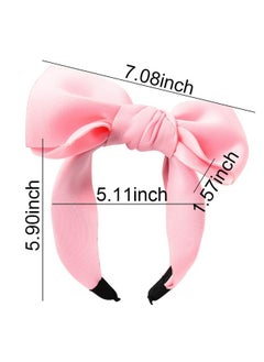 MXXGMYJ Hairband - Headband With Big Bow, Pink, For Women And Girls, Hair Accessories For Party And Cosplay  - Image 2