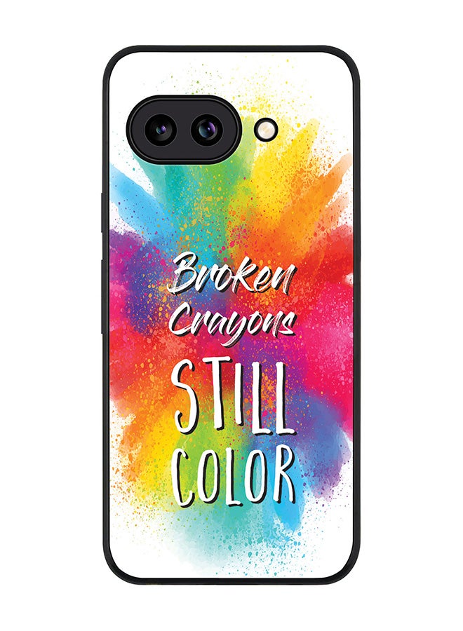 Stylizedd For Google Pixel 9a Case,Slim fit Camera Protection, Shockproof Thin Phone cover  -  Broken Colors