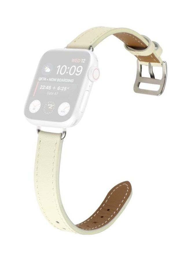 نيبمينينت سوار بديل لساعة أبل سيريز 7/6/5/4/3/2/1/SE مقاس 42/44/45 مم أبيض - Image 1
