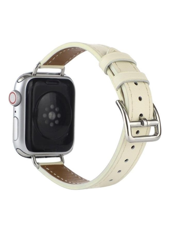 نيبمينينت سوار بديل لساعة أبل سيريز 7/6/5/4/3/2/1/SE مقاس 42/44/45 مم أبيض - Image 3