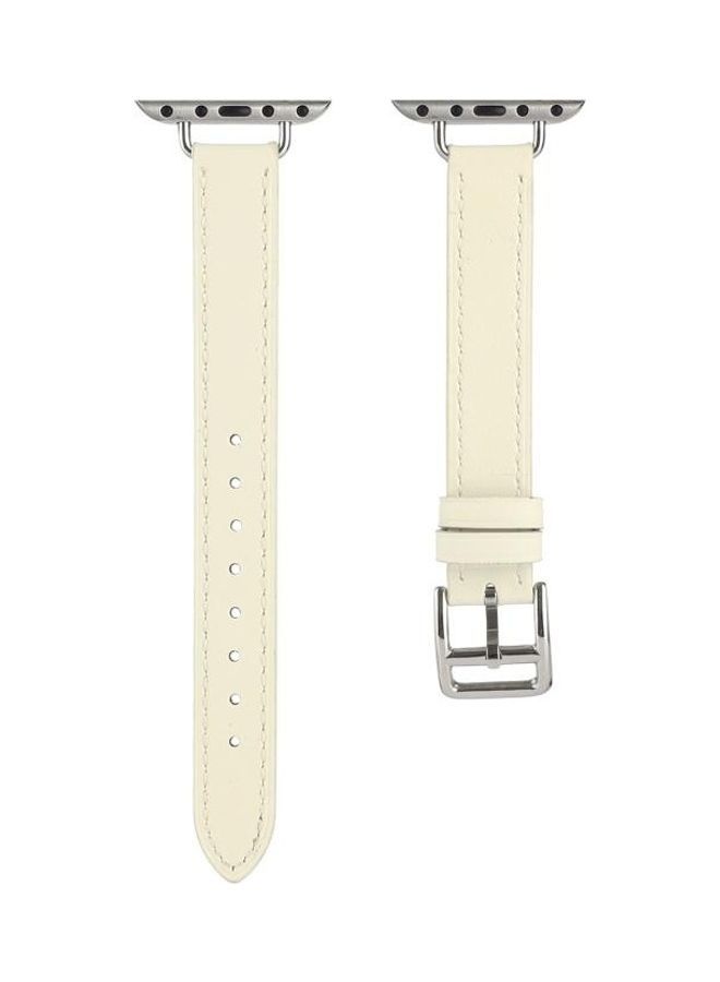 نيبمينينت سوار بديل لساعة أبل سيريز 7/6/5/4/3/2/1/SE مقاس 42/44/45 مم أبيض - Image 2