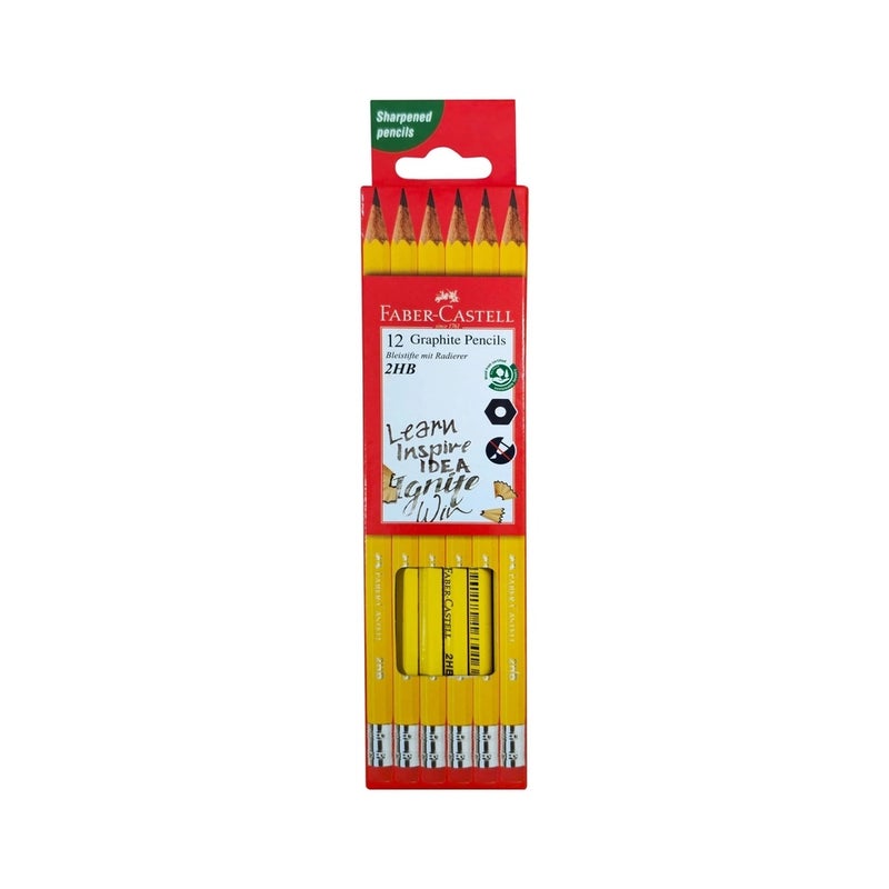Faber Castell 2HB Graphite Pencil- 12pcs