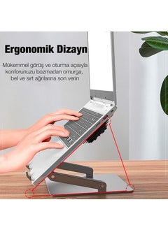 Polhammobile RGB Lighted Height Adjustable Double Fan Laptop Laptop Cooler Stand Laptop Desk  - Image 3