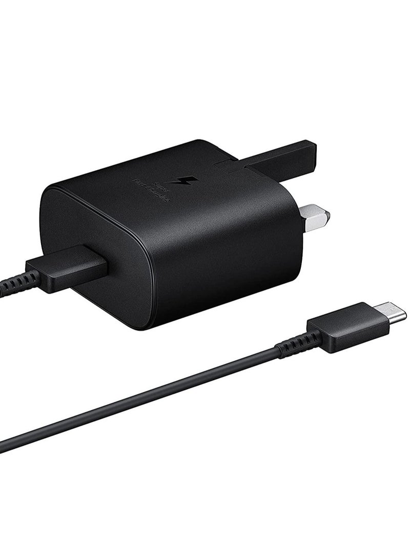 45W PD Fast Charge Travel Adapter with USB-C to USB-C Cable 5A Black - Image 2