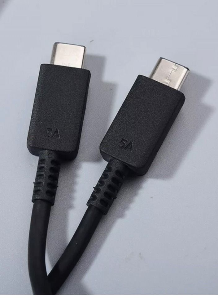 45W PD Fast Charge Travel Adapter with USB-C to USB-C Cable 5A Black - Image 5