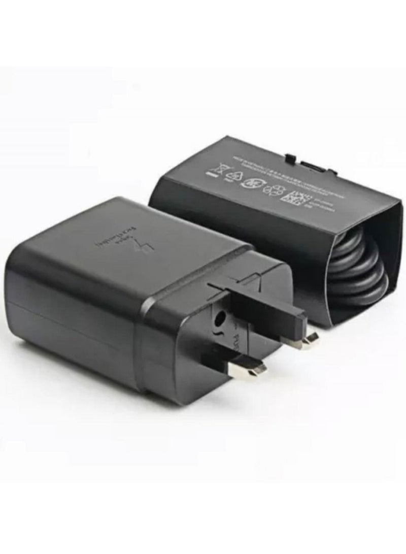 45W PD Fast Charge Travel Adapter with USB-C to USB-C Cable 5A Black - Image 4