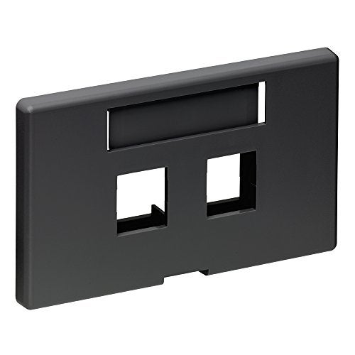 Leviton 2-Port QuickPort Modular Furniture Faceplate (Herman Miller), 49910-HE2, Black - Image 3