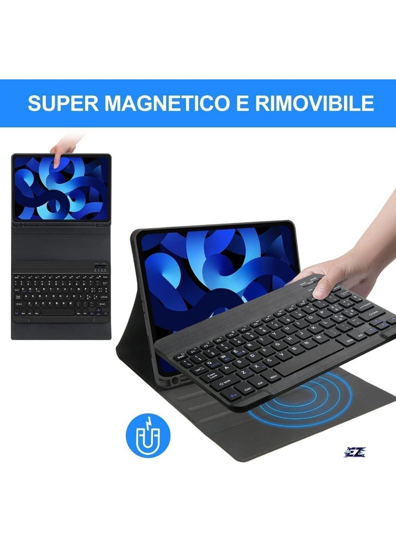 ELTRAZONE Slim Protective Keyboard Case for iPad Air 11 Inch M2 – Wireless Keyboard for iPad Air 5/4 & iPad Pro 11" (1-4 Gen), Dual Language Layout (Black) - Image 2