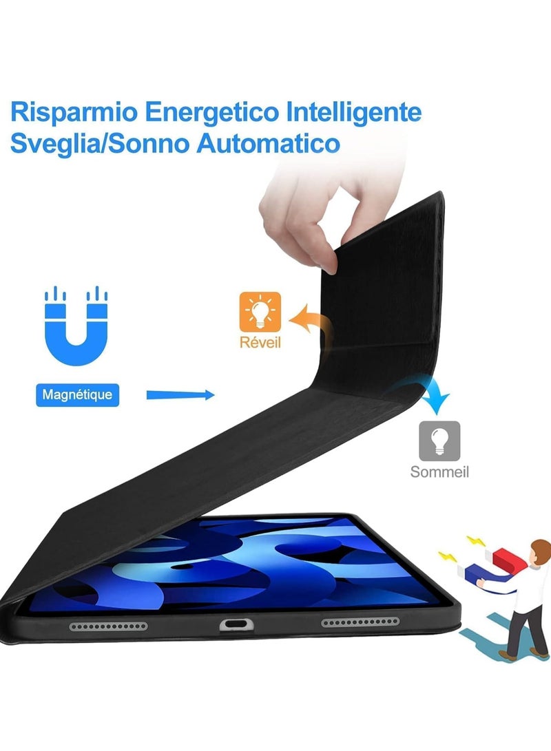 ELTRAZONE Slim Protective Keyboard Case for iPad Air 11 Inch M2 – Wireless Keyboard for iPad Air 5/4 & iPad Pro 11" (1-4 Gen), Dual Language Layout (Black) - Image 3